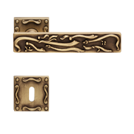 Frida Door Handle on rose - Gold Plated